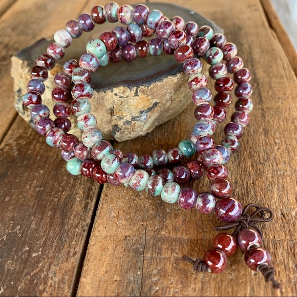 ✨MULTI LAYER BOHO CERAMIC BEAD BRACELET 6mm - Picture 3 of 6